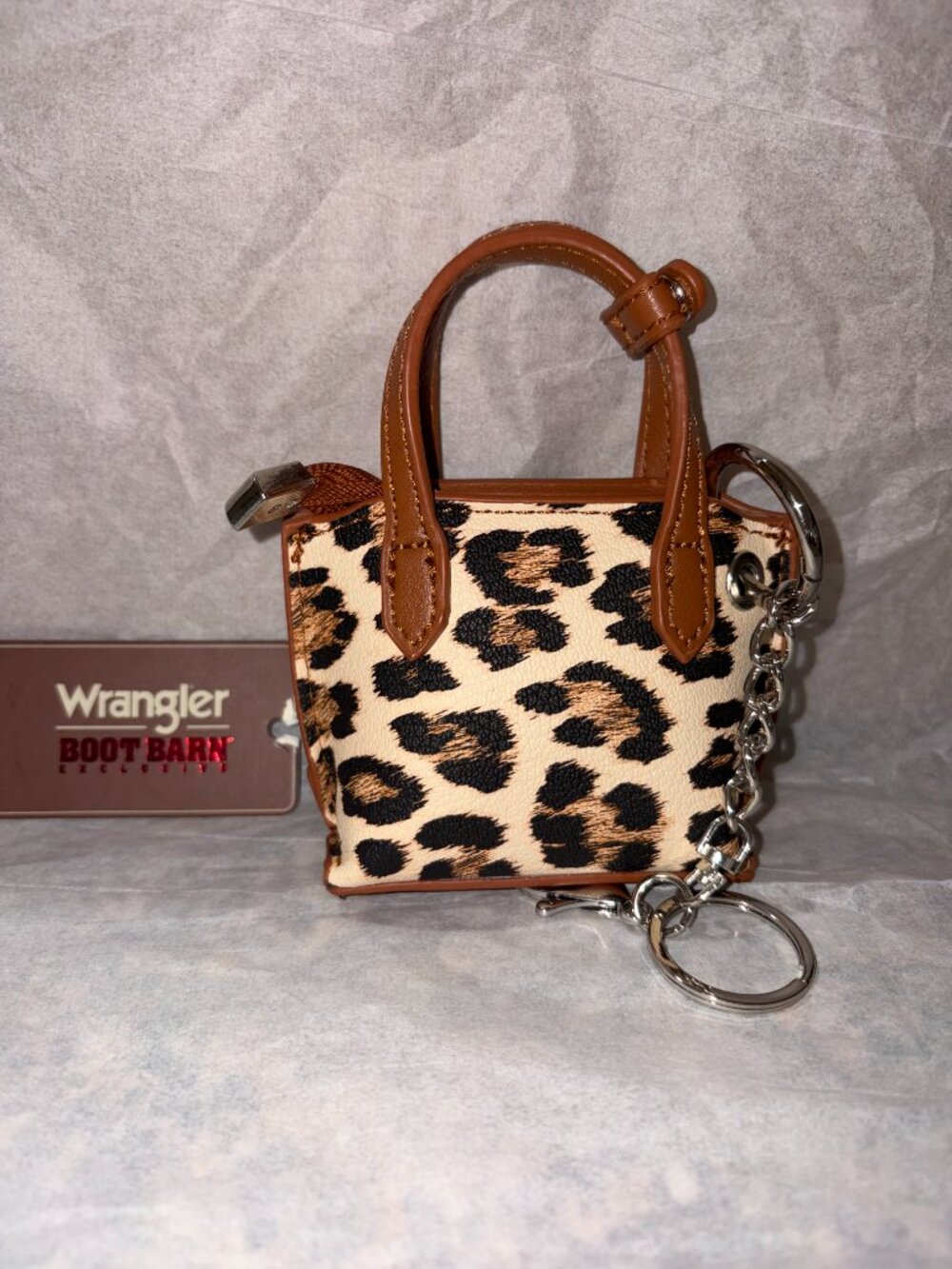 Wrangler Leopard Mini Bag Charm Keychain Boot Barn Exclusive - Picture 6 of 6